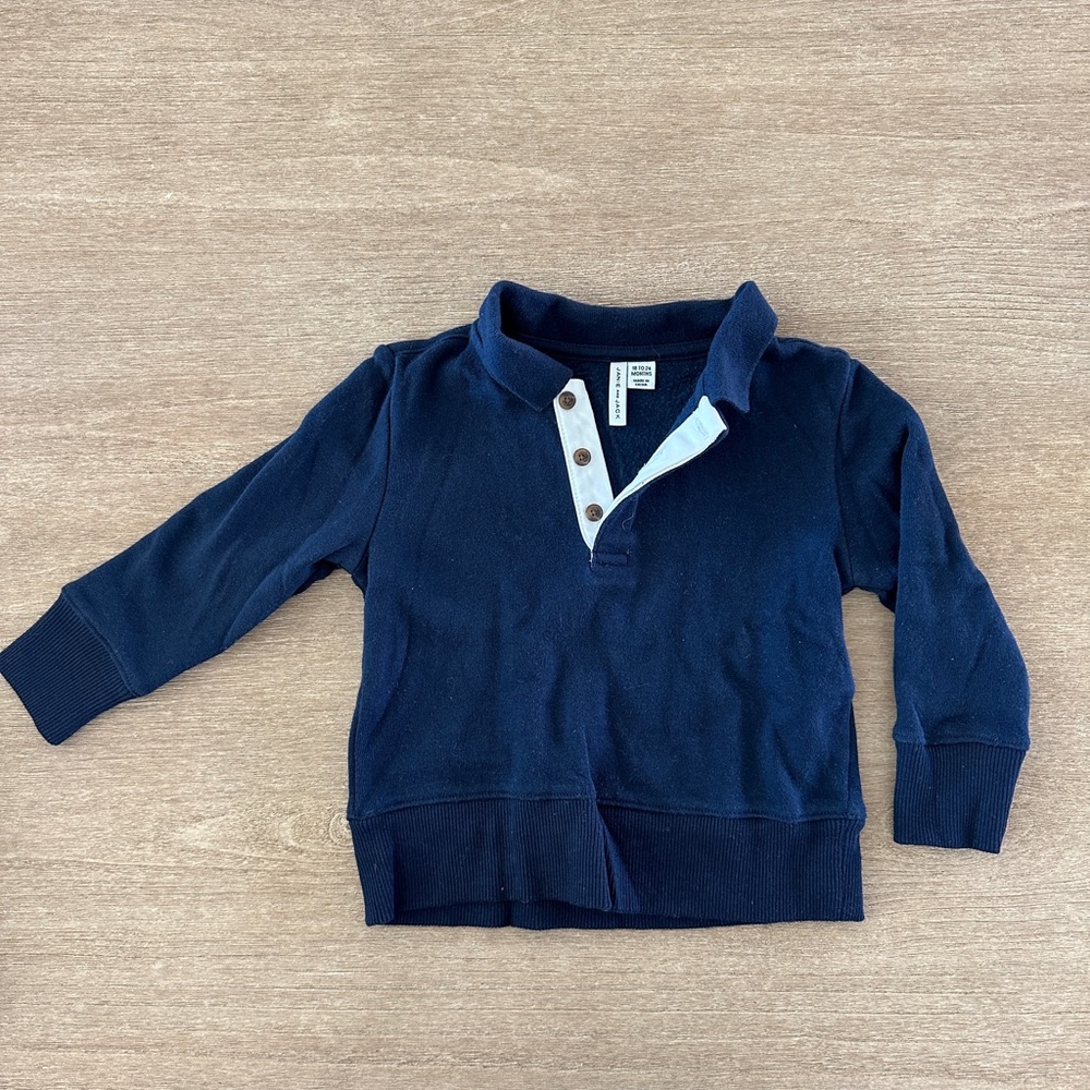Janie and Jack long sleeve polo style shirt 18 to 24 Months